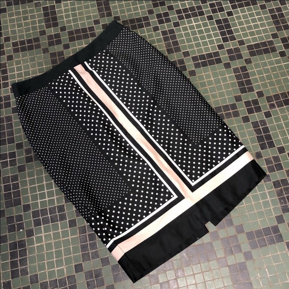 Ann Taylor Polka Dot Pencil Skirt